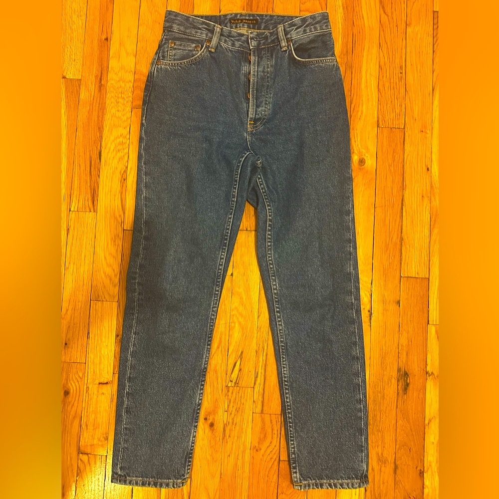 Like new condition Nudie Jeans 27x28 true denim blue